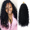 Goddess Locs Crochet Hair 14 in 7 Packs Boho Faux Locs - Lightweight