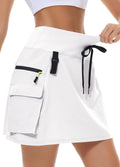 Women's Hiking Cargo Skort Skirt High Waisted - Quick Dry Comfort golf