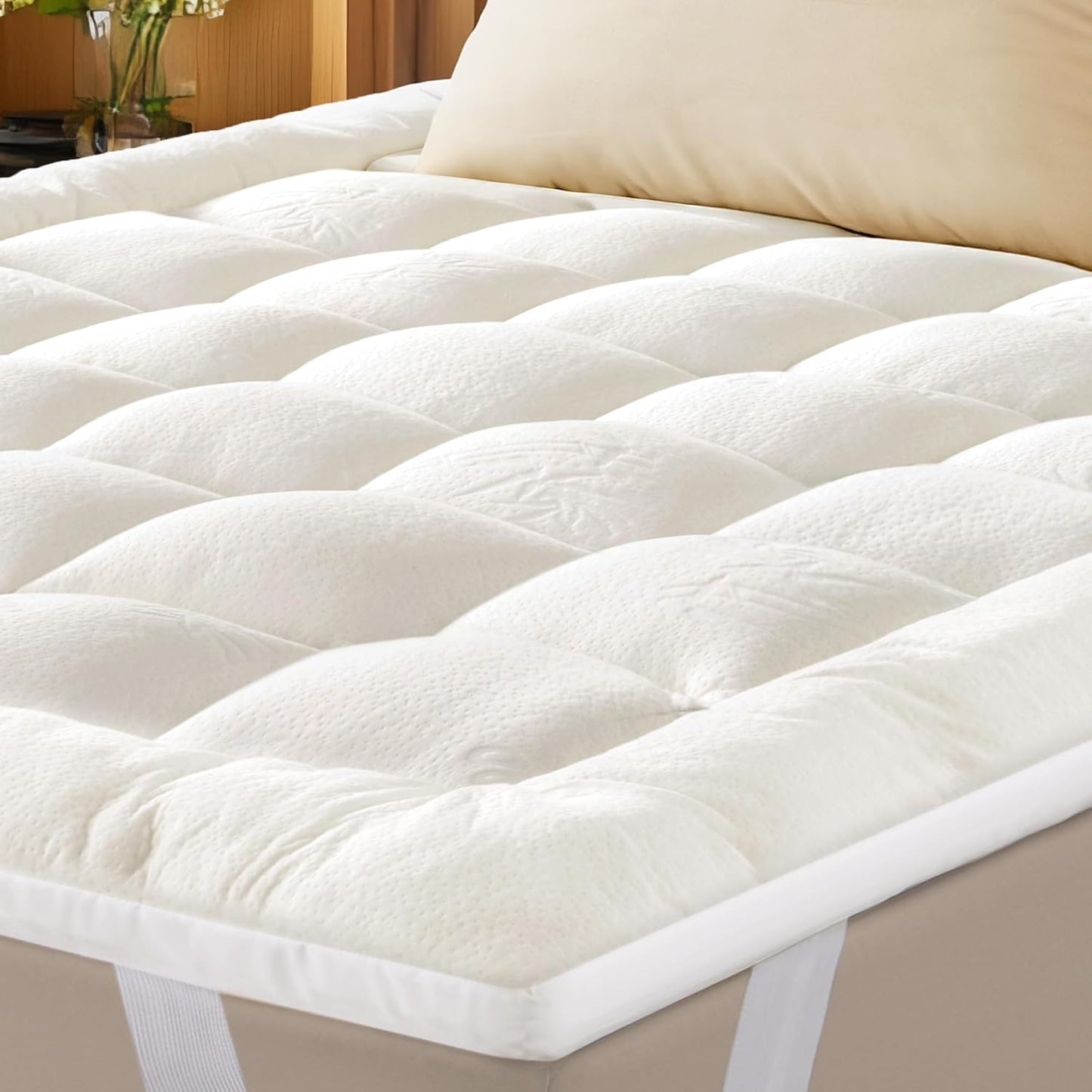 Ultra Soft King Mattress Topper for Back Pain Relief and Comfort