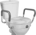 RMS Raised Toilet Seat 5 Inch Elevated Riser - Safer Sit and Stand