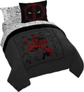 Deadpool King Size Comforter Set - Cozy Microfiber 7 Piece Bedding