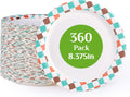FOCUSLINE 360pack Paper Plates 8.375 in - Soak-Proof Party Plates