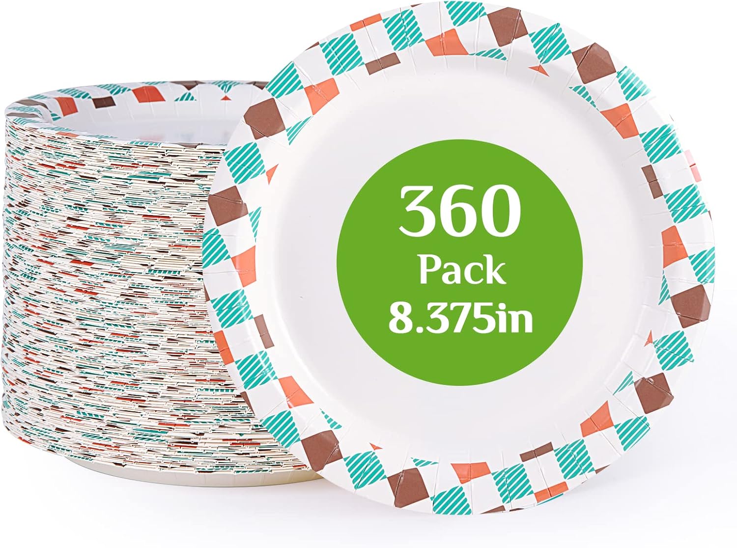FOCUSLINE 360pack Paper Plates for Parties and Gatherings