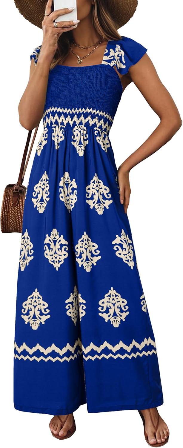 Stylish Womens Summer Jumpsuits with Pockets for Beach Fun