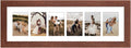8x26 Picture Frame Display 6 Opening 4x6 Collage - Walnut Finish