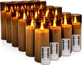 Flickering Flameless Candles Battery Operated Pillar Candles - Safe