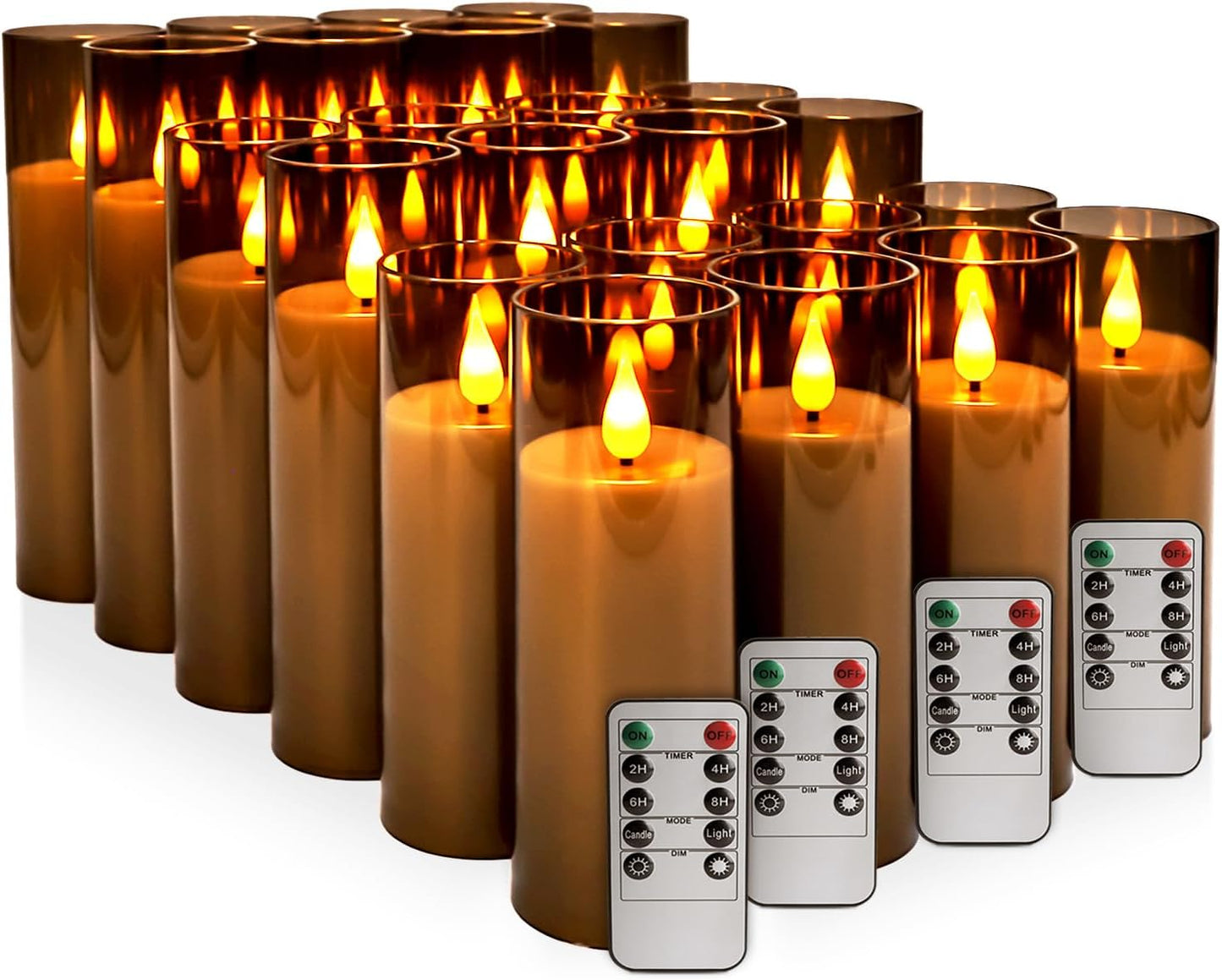 Flickering Flameless Candles with Remote and Timer for Home Decor
