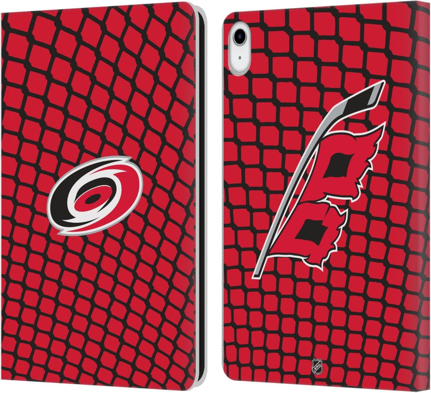 NHL Net Pattern Carolina Hurricanes Leather Wallet Case for iPad