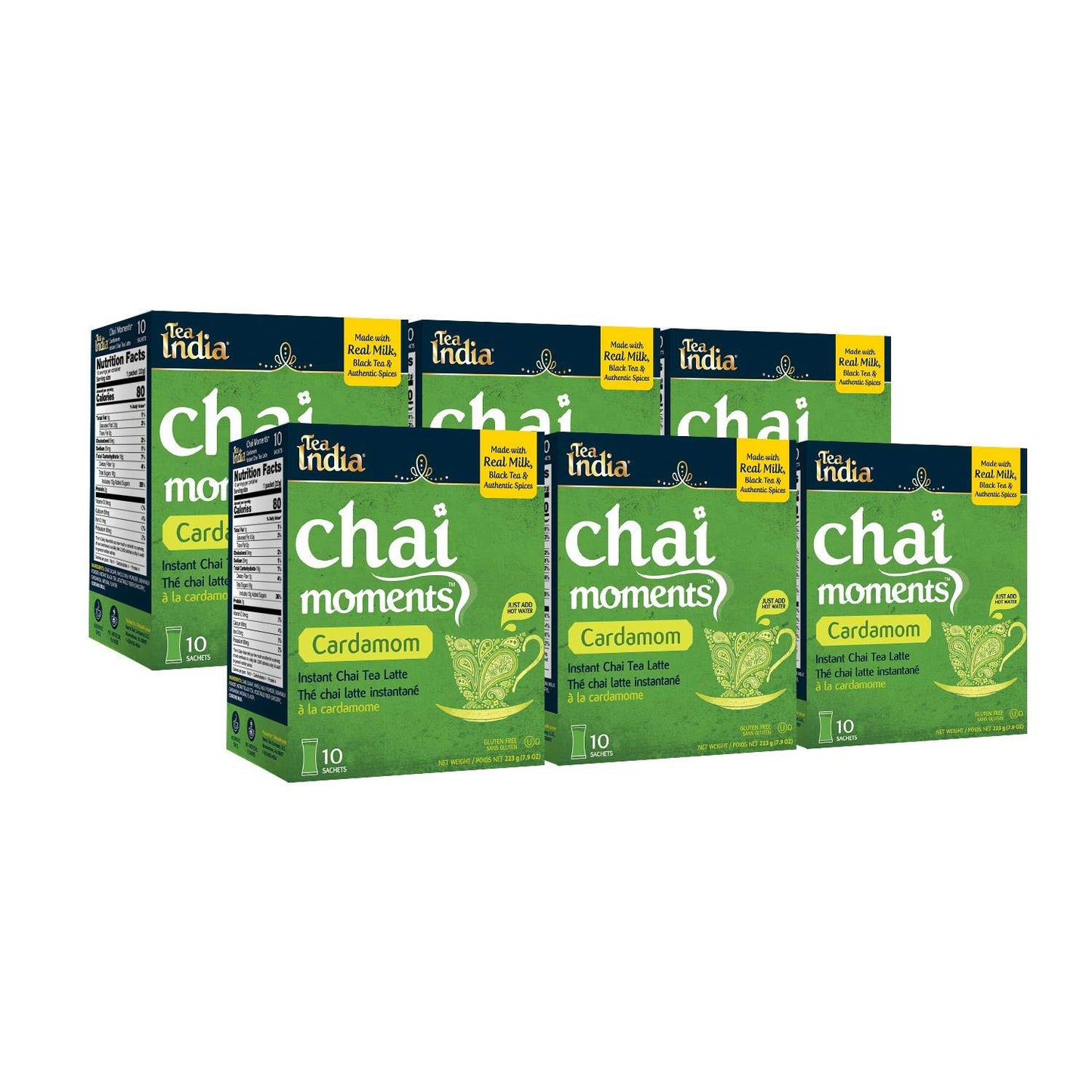 Chai Moments Cardamom Chai Tea Instant Latte Mix for Quick Enjoyment