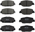 Front & Rear Carbon Fiber Ceramic Brake Pads Set Replacement for Honda