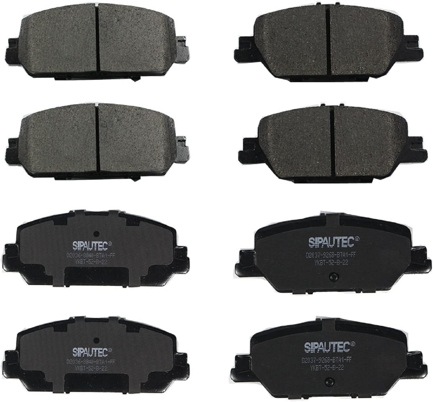 SIPAUTEC Carbon Fiber Ceramic Brake Pads for Honda CR-V 2017-2022