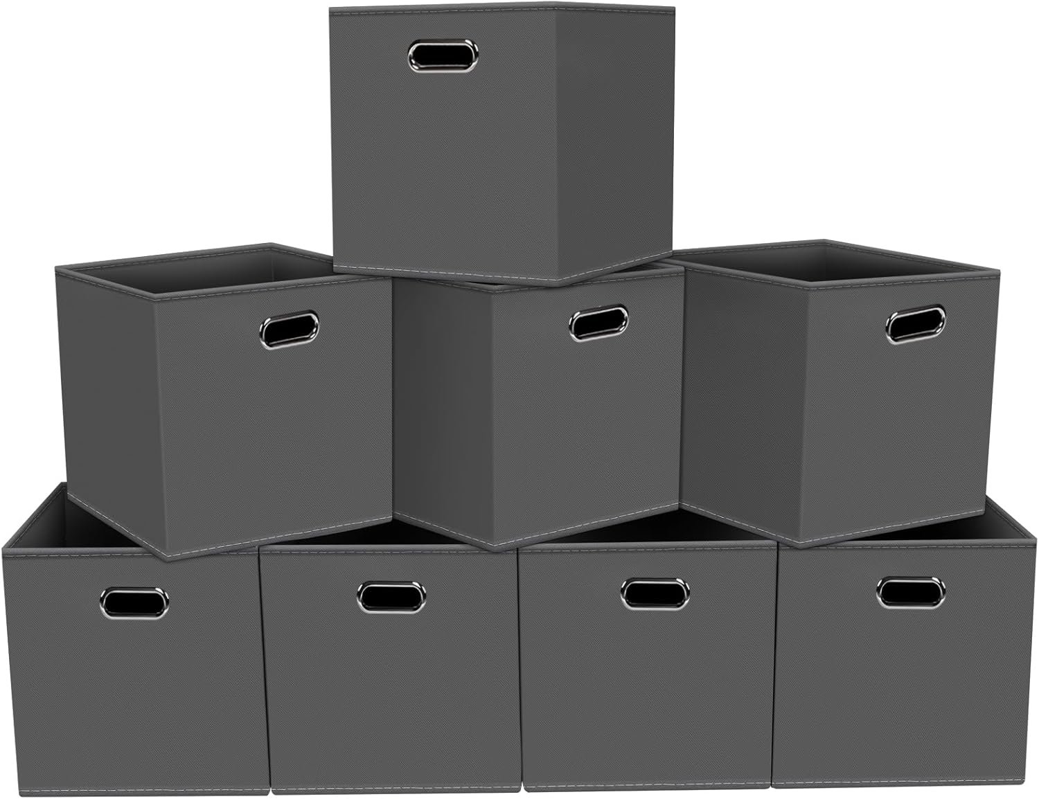 Fabric Storage Bins Cubes for Organizing with Handles - Set of 8