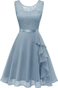 BeryLove Homecoming Cocktail Dress - Short Lace Ruffle Hem