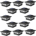 Solar Post Cap Lights Outdoor 12pack - Waterproof Solar Deck Post Caps