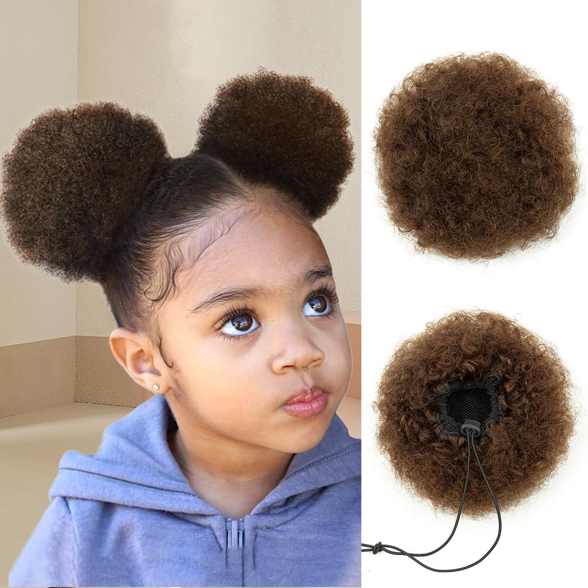 Small Ponytail Wig for Little Girls - Perfect Brown Hairpiece