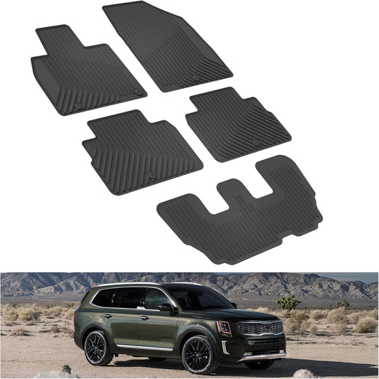KIWI MASTER Floor Mats for 2020-2025 Kia Telluride All Weather