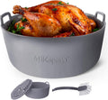Reusable Silicone Air Fryer Basket 8.6in - Crispier, Low-Fat Cooking