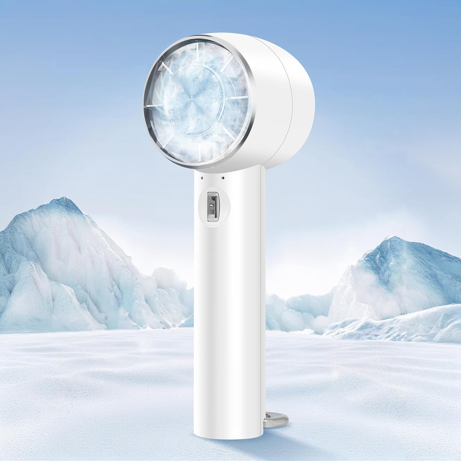 Compact Handheld Turbo Fan with Cold Compress - Stay Cool Anywhere!