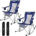 FUNDANGO Rocking Camping Chair 2 Pack - High Mesh Back Comfort