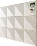 Large Cork Board Felt Wall Tiles 12-Pack 48in x 36in - Oatmeal