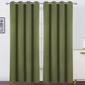 Olive Blackout Curtains 52 x 95 in Set of 2 Panels - Thermal Room