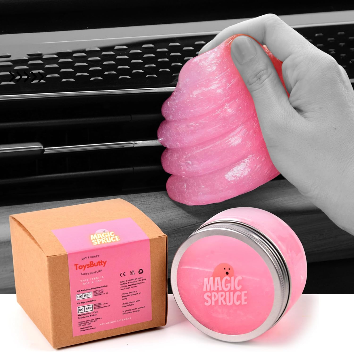 Strawberry Scented Car Cleaning Gel Kit