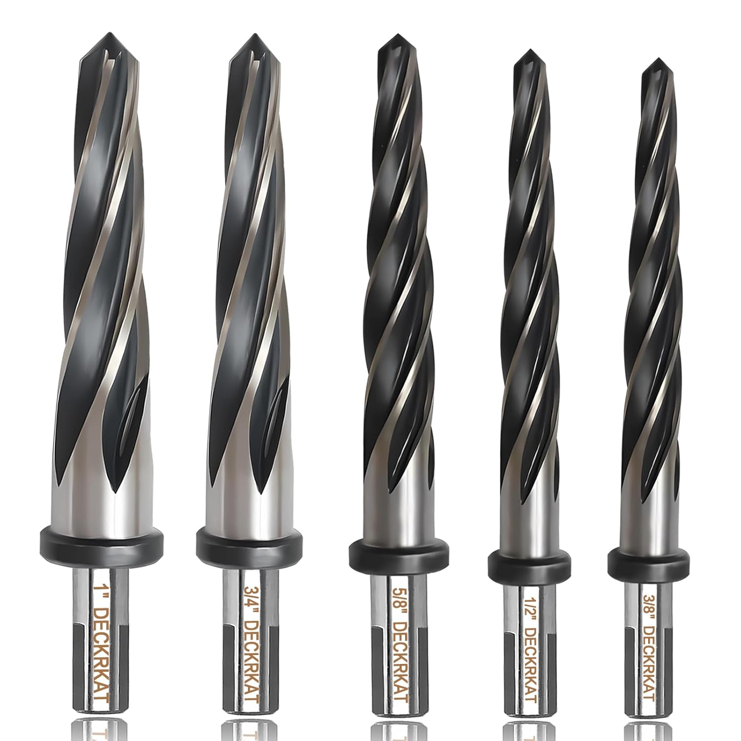 5-Piece Reamer Drill Bit Set for Metal, Wood, and Plastic