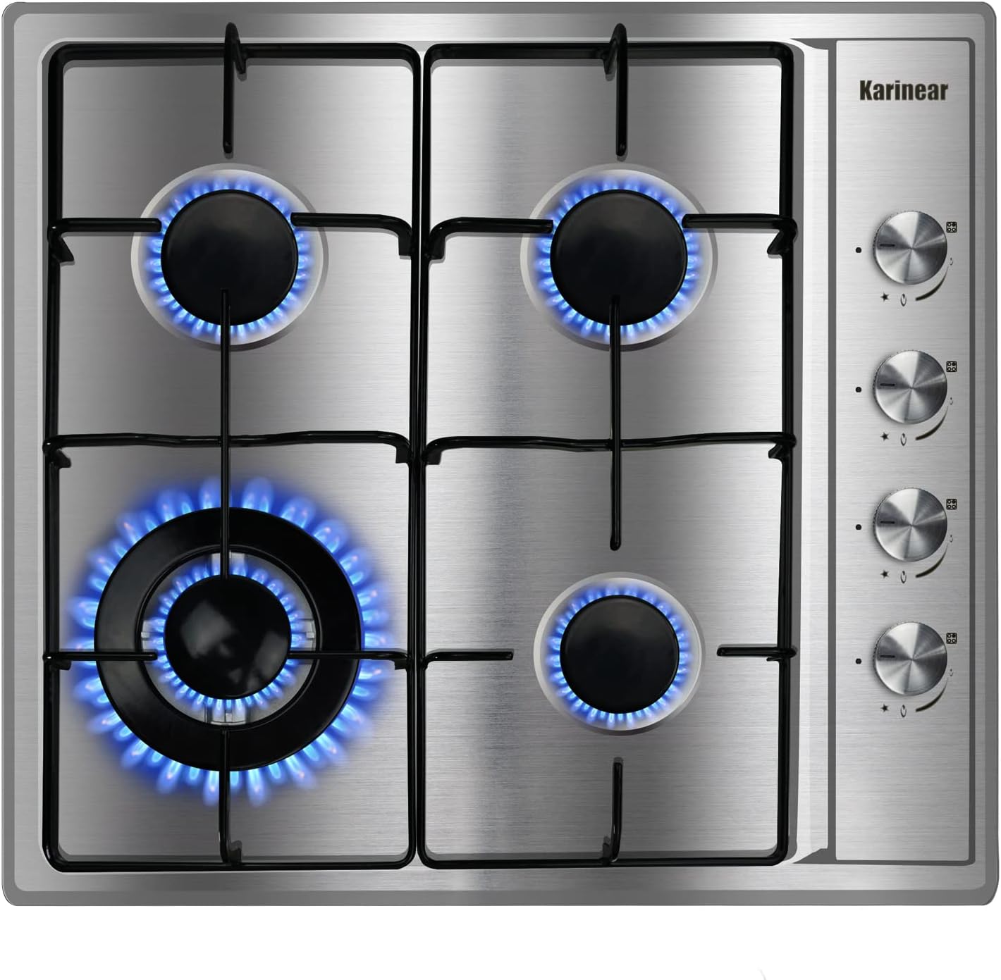 Karinear 24 Inch Gas Cooktop with 4 Burners for Apartments