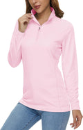 MAGCOMSEN Women's Long Sleeve 1/4 Zip UPF50+ Rash Guard (Style 7YXB)