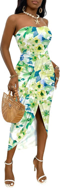 Stylish High Waist Ruched Maxi Dress for Women Perfect for Beaches
