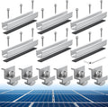 Anbte Solar Panel Bracket Kit 6 Pcs 7.87 in End Clamps - Easy Z-Type