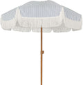 7ft Patio Umbrella with Fringe for Stylish Outdoor Shade