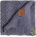 Hypoallergenic Baby Blanket 30x40 in Grey Blue - Silky Soft TENCEL