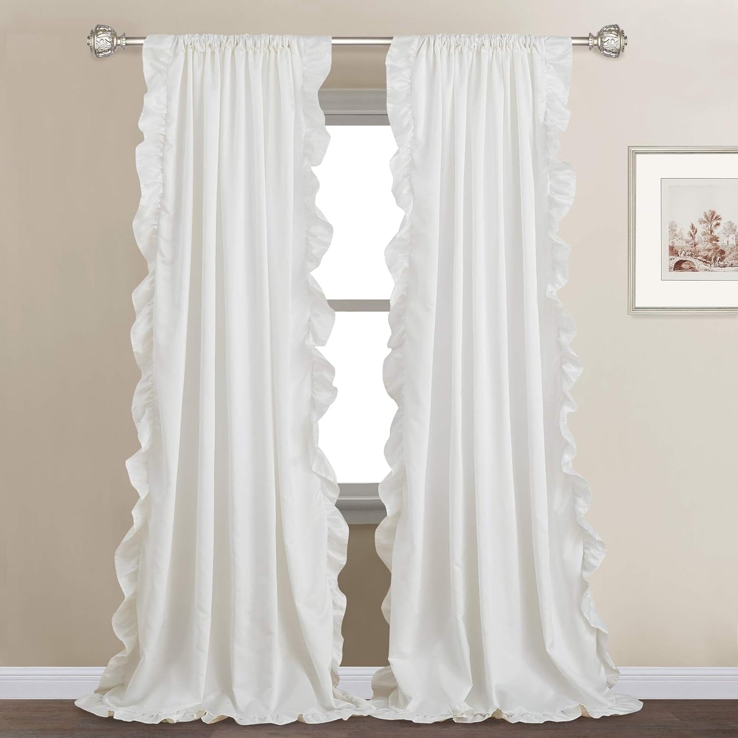 Privacy & Style: StangH Ruffle Curtains Set