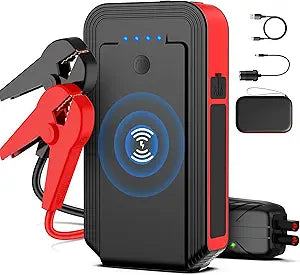 Jump Starter 3000A Portable Car Battery Pack with Wireless Charging