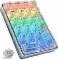 K21 RGB Backlit Tri-Mode Transparent Wireless Mechanical Number Pad