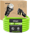 50 Amp Generator Extension Cord 15FT - Heavy Duty Bright Green