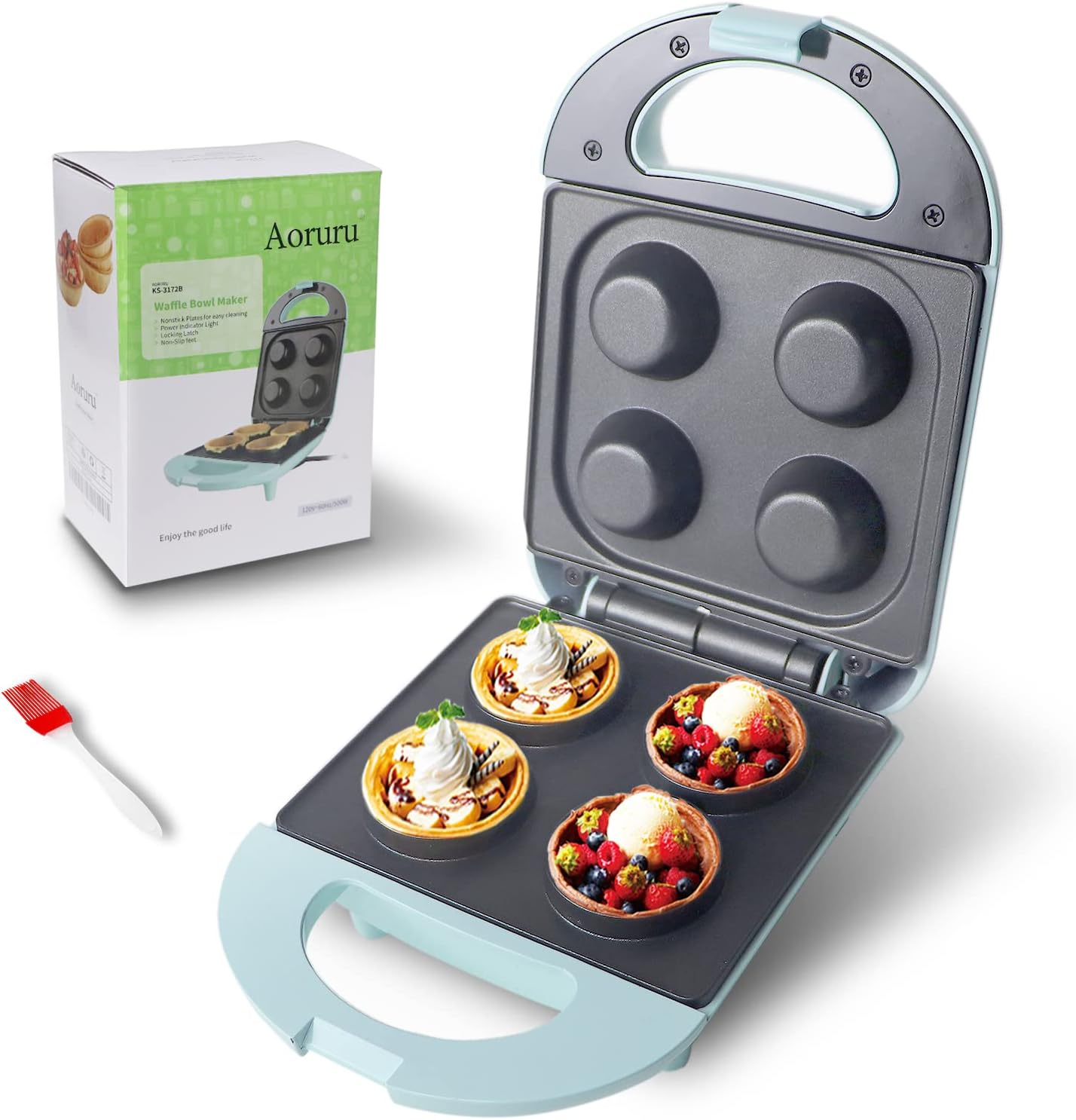 Waffle Bowl Maker: Crispy 4 Bowls in Minutes!