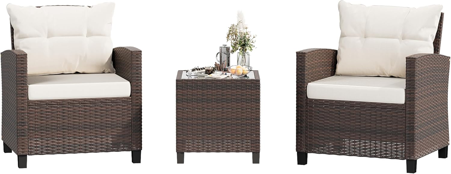 Shintenchi 3 Pieces Patio Furniture Set for Outdoor Relaxation