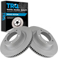 TRQ Front Brake Rotors Set Vented G-Coated Compatible with Lexus LX570