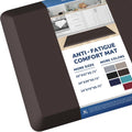 Kitchen Mat Cushioned Anti Fatigue Rug 20in x 39in Chocolate - Comfort