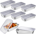 8 Pcs 304 Stainless Steel Food Storage Containers with Lids - Durable