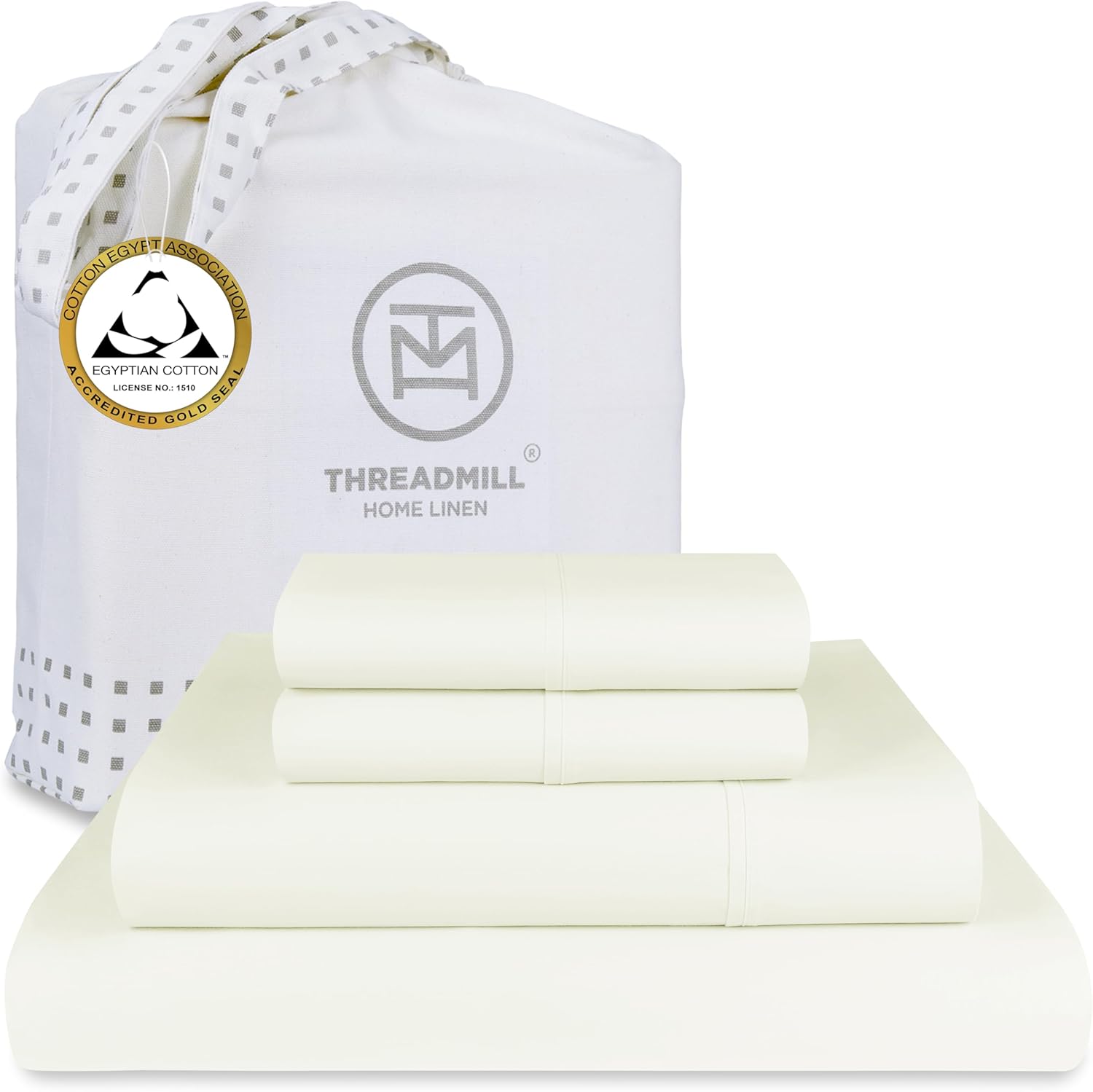 Threadmill Egyptian Cotton Queen Sheet Set for Cozy Sleep