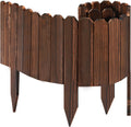 Wood Garden Fence 9.8 in H x 8 ft Total - Rustic Garden Edging