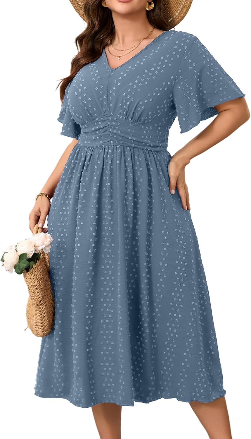 RWJ Women's Plus Size Maxi Dress for Summer Casual Style