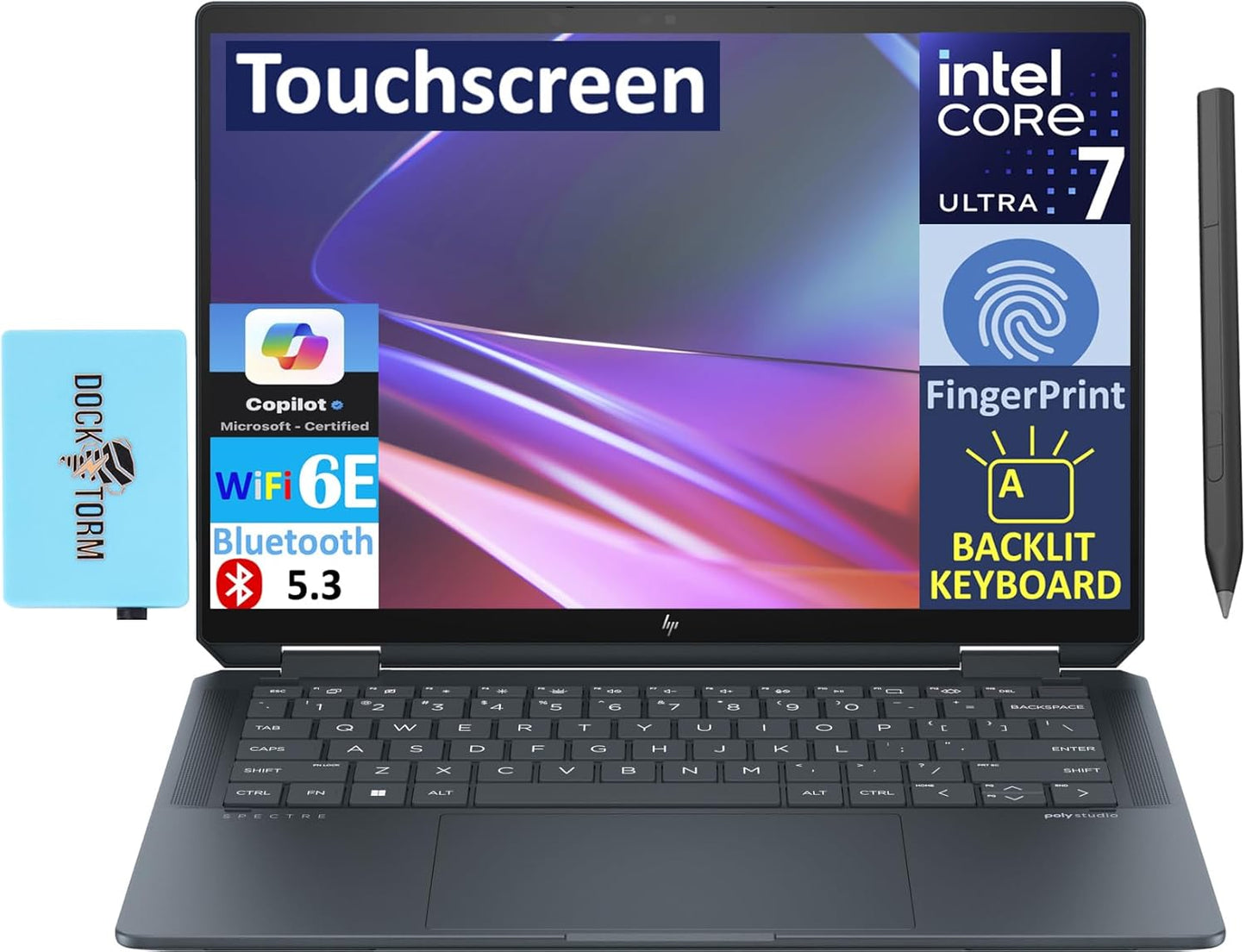 HP Spectre x360 2-in-1 Laptop with 14.0 Touchscreen OLED Display