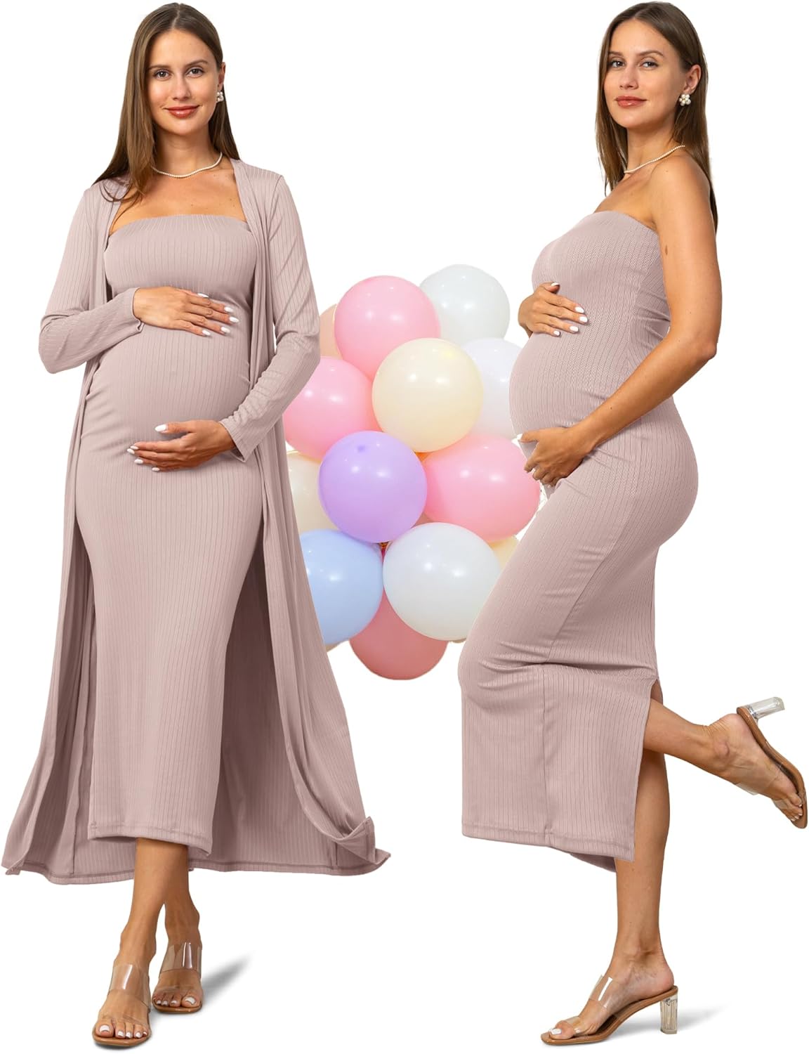 Stylish 2 Piece Maternity Dress and Cardigan for Every Occasion