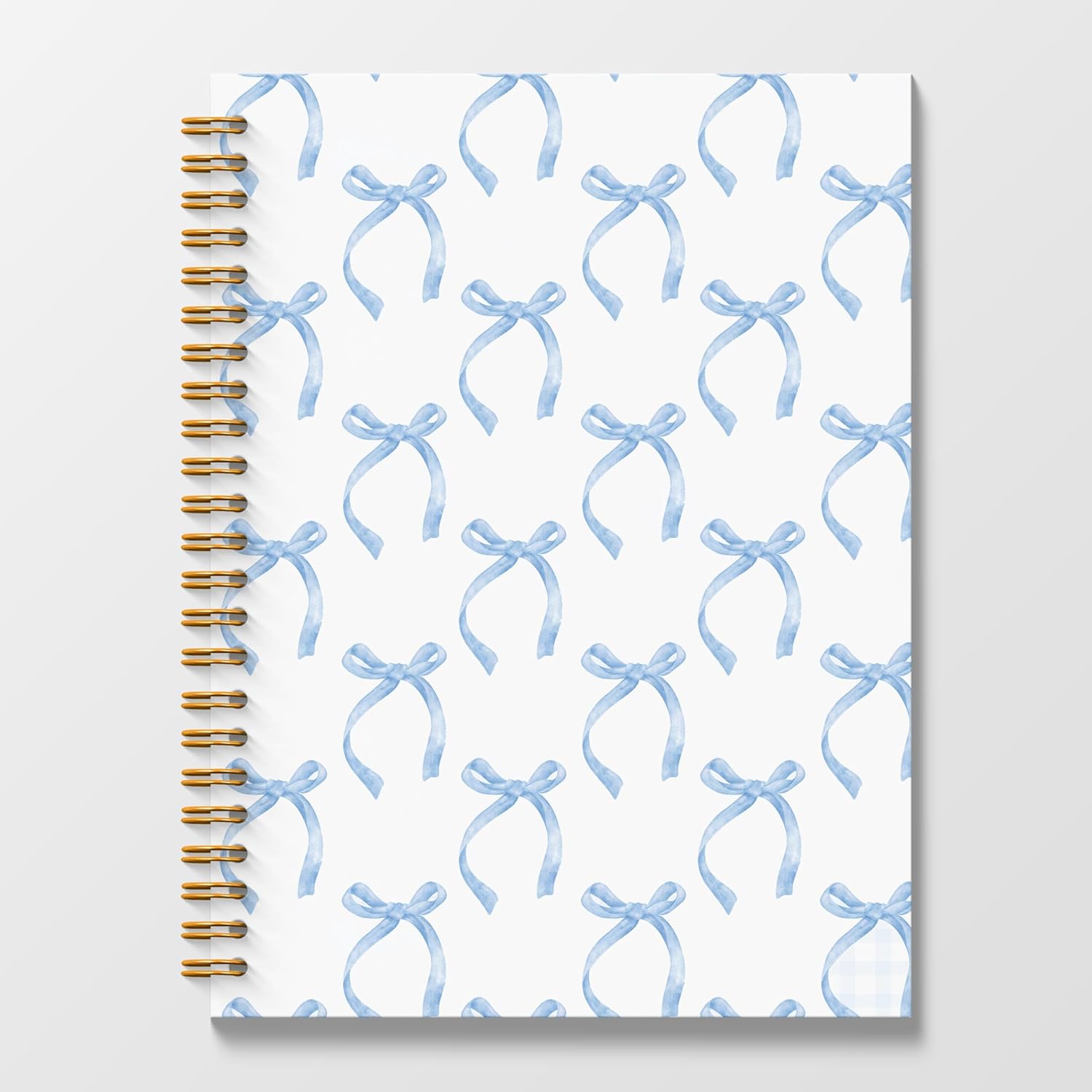 Blue Bow Spiral Journal 5.5x8.3 - Stylish School Notebooks