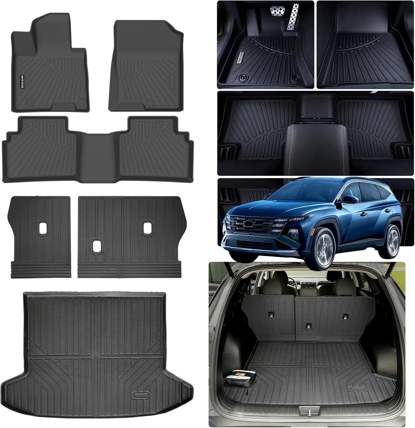 Custom Fit Floor Mats for 2022-2025 Hyundai Tucson Full Set