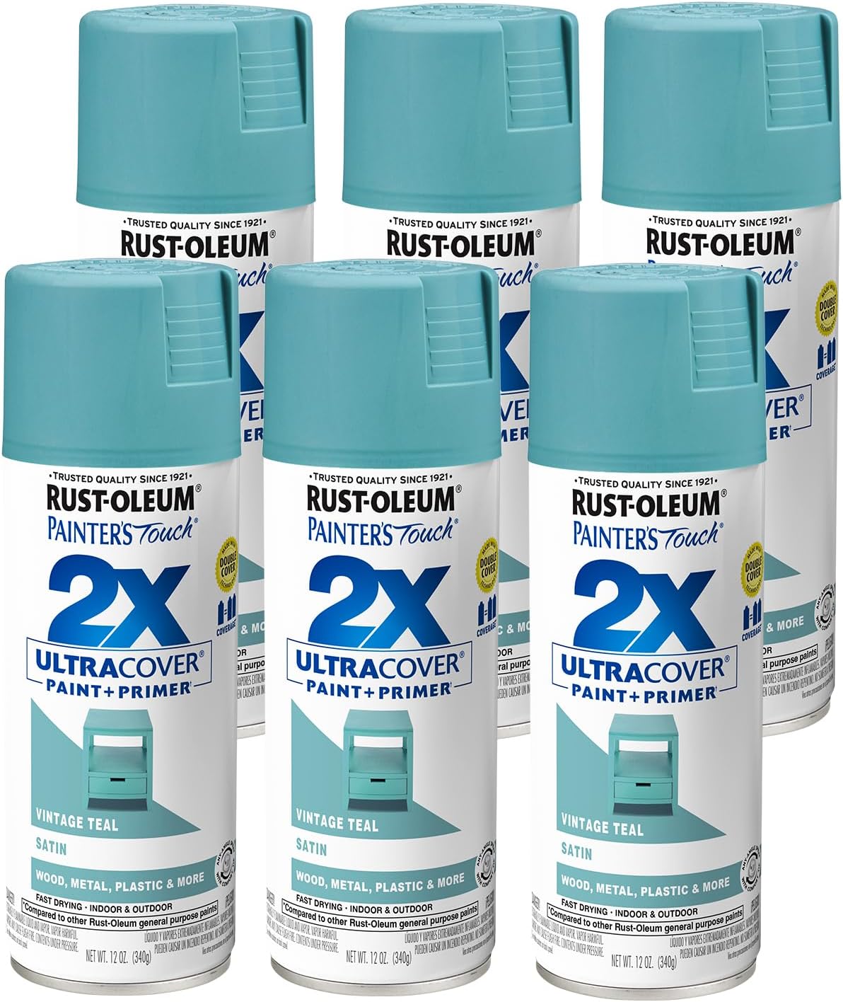 Rust-Oleum Painter's Touch 2X Ultra Cover Spray Paint 6 Pack